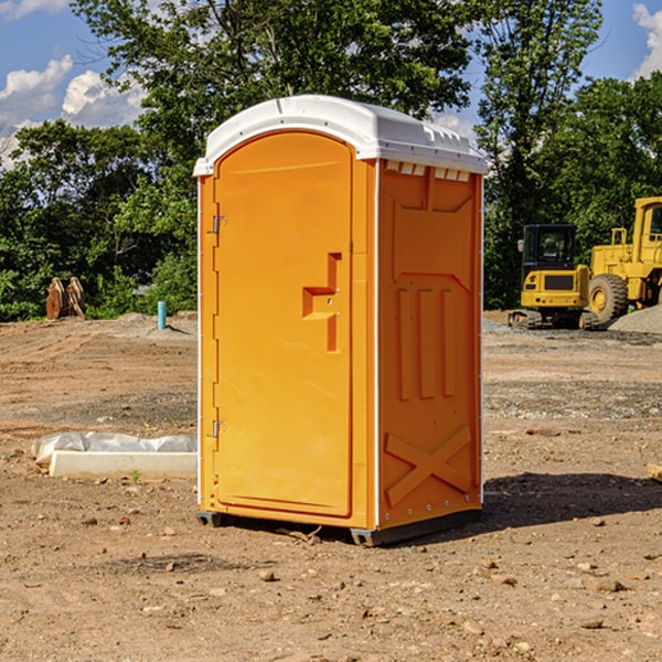 how often are the portable restrooms cleaned and serviced during a rental period in Franklin County MS